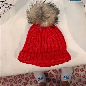 red beanie